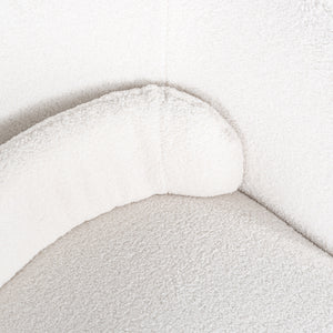 Swivel Lounge Chair Senna White Furry (himalaya 900 White Furry)