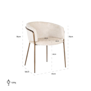Chair Minerva White Chenille Fire Retardant (fr – Bergen 900 White Chenille) – Richmond Interiors