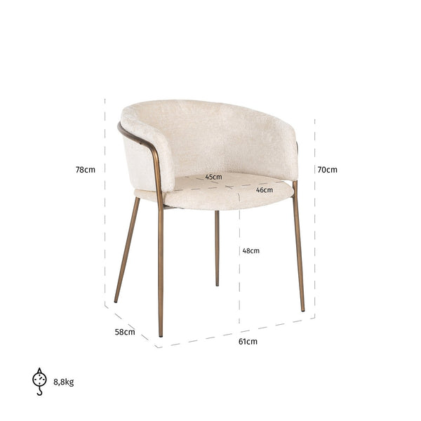 Chair Minerva White Chenille Fire Retardant (fr – Bergen 900 White Chenille) – Richmond Interiors