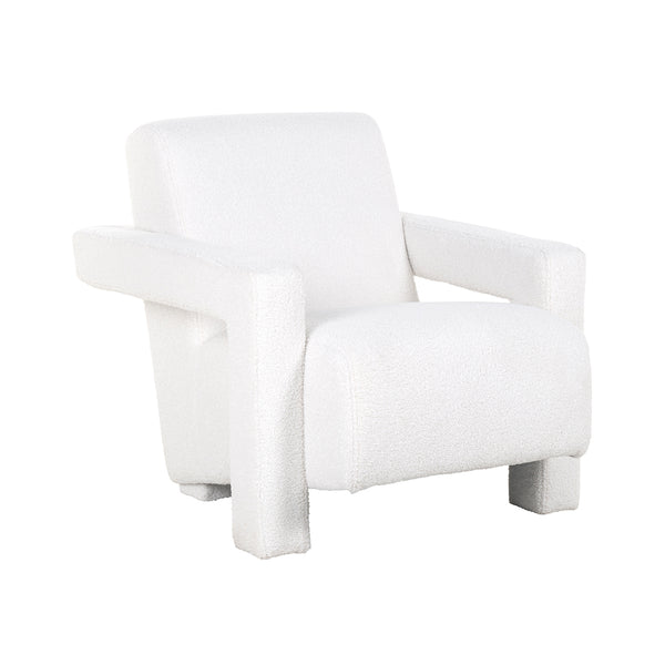 Lounge chair Casey white furry fire retardant (Himalaya 900 white furry)