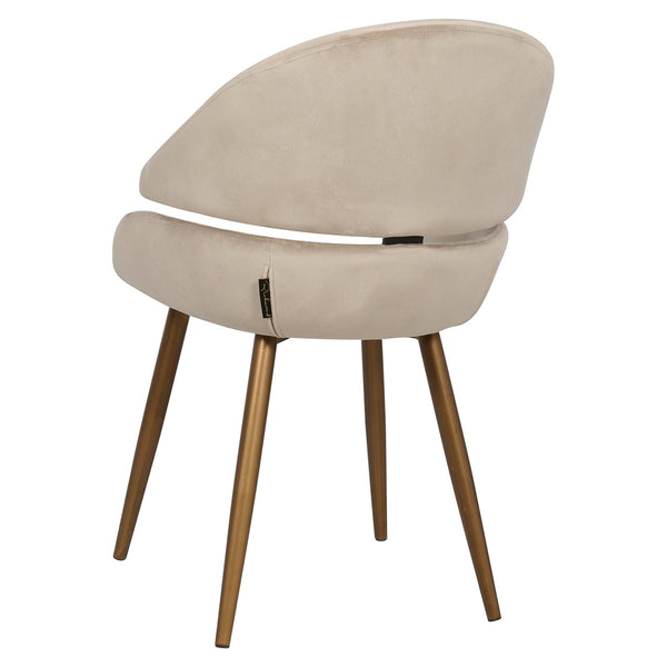 Chair Denny Khaki Velvet (set of 2) (quartz Khaki 903)