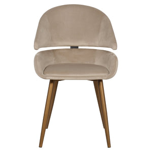 Chair Denny Khaki Velvet (set of 2) (quartz Khaki 903)