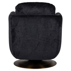 Swivel Lounge Chair Turner Black Chenille (bergen 809 Black Chenille)