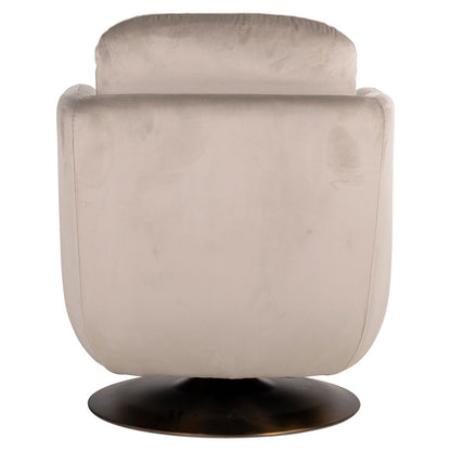 Swivel lounge chair Turner khaki velvet fire retardant (FR-Quartz 903 Khaki)- Richmond Interiors