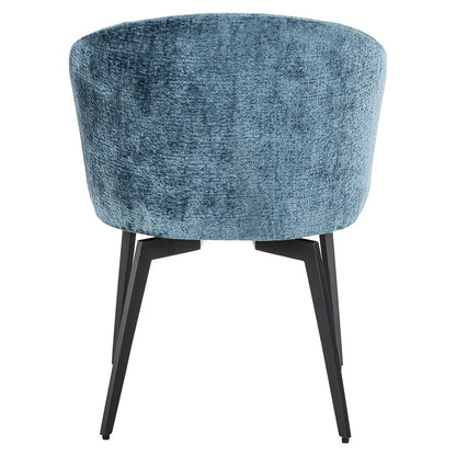 Chair Amphara blue chenille fire retardant (Bergen 601 blue chenille)- Richmond Interiors
