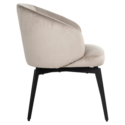 Chair Amphara khaki velvet fire retardant (FR-Quartz 903 Khaki)- Richmond Interiors