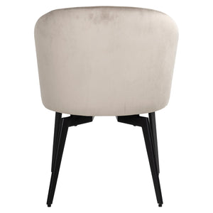 Dining chair Amphara khaki velvet fire retardant