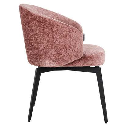 Chair Amphara rose chenille fire retardant (Bergen 705 rose chenille)- Richmond Interiors