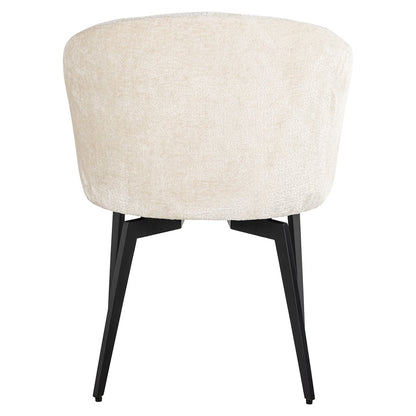 Chair Amphara white chenille fire retardant (FR-Bergen 900 white chenille)- Richmond Interiors