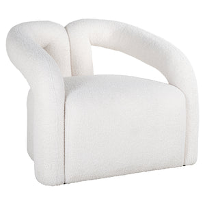 Lounge chair Dana white furry (Himalaya 900 white furry)