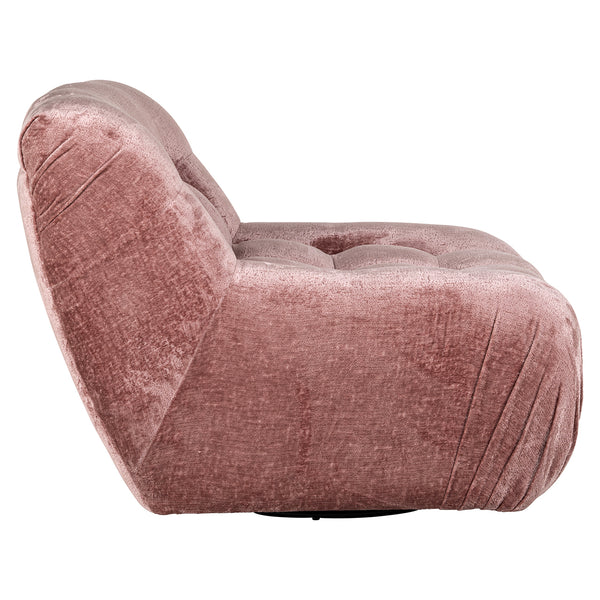 Swivel Lounge Chair Rosy Rose Chenille (bergen 705 Rose Chenille)
