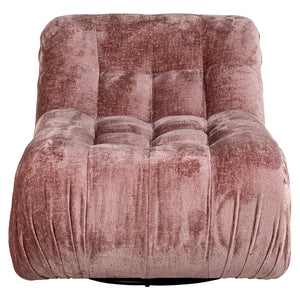 Swivel Lounge Chair Rosy Rose Chenille (bergen 705 Rose Chenille)