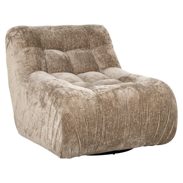 Swivel lounge chair Rosy taupe chenille (Bergen 104 taupe chenille)
