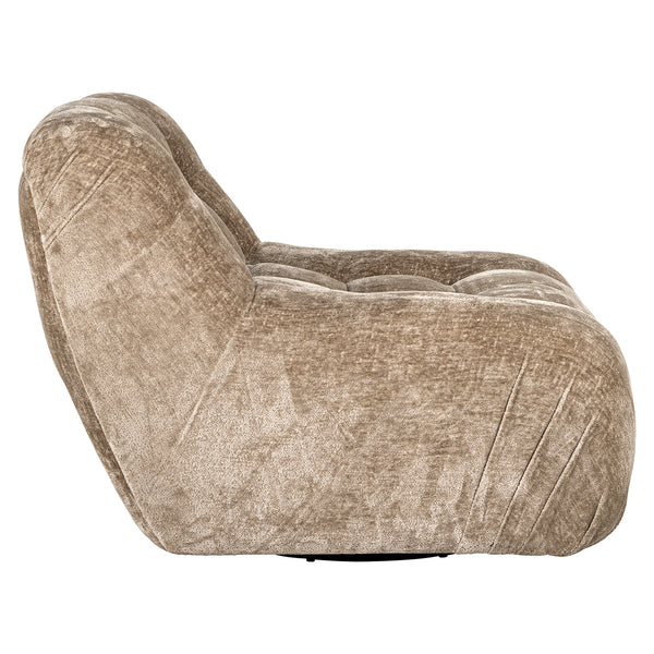 Swivel Lounge Chair Rosy Taupe Chenille (bergen 104 Taupe Chenille)