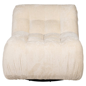 Swivel Lounge Chair Rosy White Chenille (bergen 900 White Chenille)