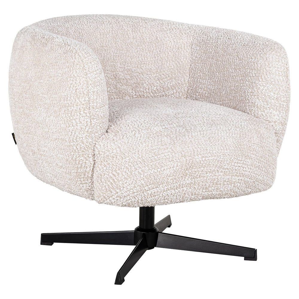 Swivel lounge chair Estelle (Be Lovely 11 Cream)