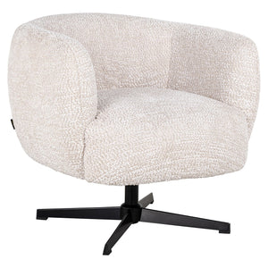 Swivel lounge chair Estelle (Be Lovely 11 Cream)