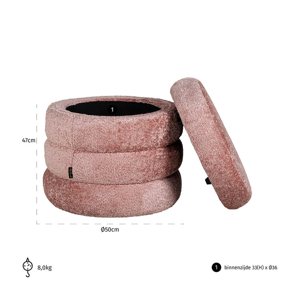 Pouffe Adele Sheep Salmon (sheep 704 Salmon)