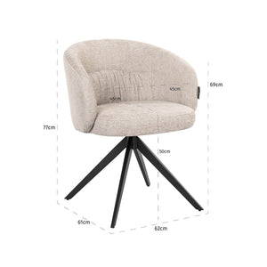 Swivel Chair Olivia Natural Miami (miami 01 Natural)