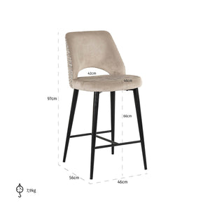 Counter Stool Tabitha Trendy Nature / Quartz Khaki (be Trendy 01 Nature)