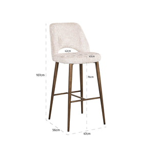 Bar Stool Delphine Lovely Cream (be Lovely 11 Cream)