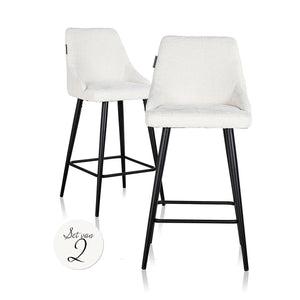 Counter stool Brooke white unicorn (set of 2) (Unicorn 02 white)