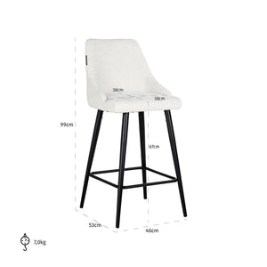Counter Stool Brooke White Unicorn (set of 2) (unicorn 02 White)