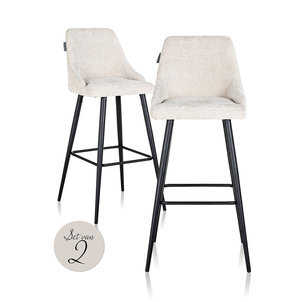 Bar stool Brooke cream unicorn (set of 2) (Unicorn 11 cream)