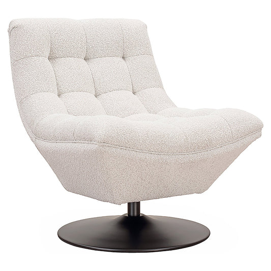 Swivel chair Sydney white bouclé fire retardant (FR-Copenhagen 900 Bouclé White)