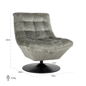 Swivel Chair Sydney Thyme Fusion (fusion Thyme 206)