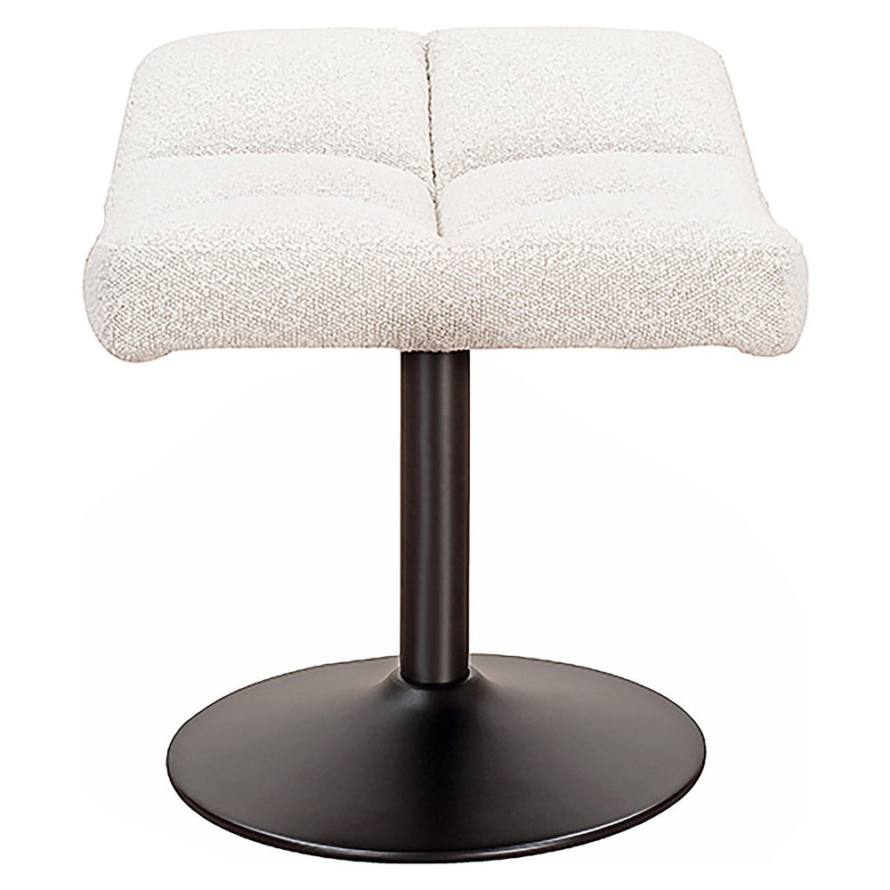 Hocker Sydney white bouclé fire retardant (FR-Copenhagen 900 Bouclé White)