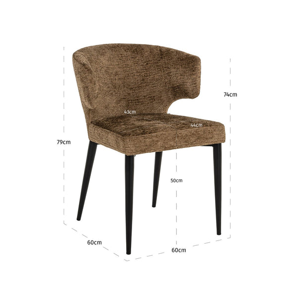 Dining chair Taylor brandy fusion fire retardant - Image 6