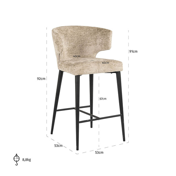 Counter Stool Taylor Fire Retardant (fr – Fusion 109 Desert) – Richmond Interiors