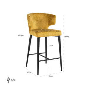 Counter Stool Taylor Mustard Fusion (fusion Mustard 06)