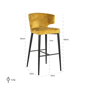 Bar Stool Taylor Mustard Fusion (fusion Mustard 06)