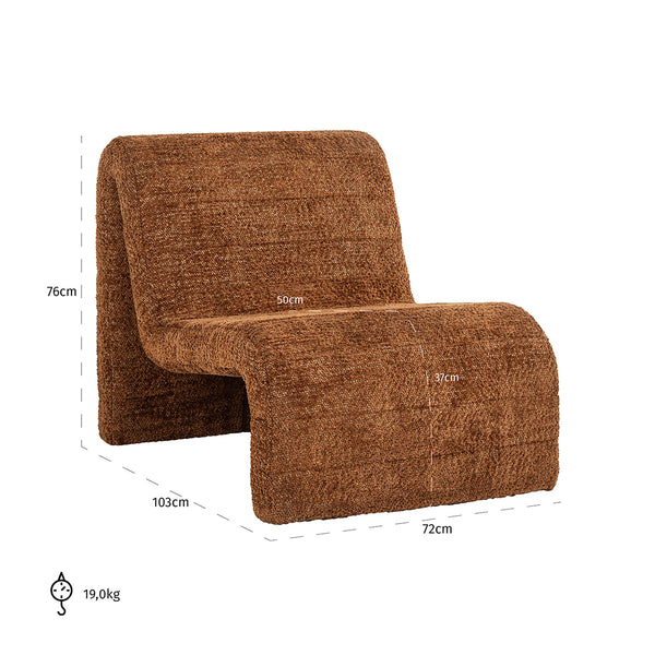 Lounge Chair Kelly Lovely Cinnamon (be Lovely 603 Cinnamon)