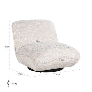 Lounge Chair Ophelia Lovely Cream (be Lovely 11 Cream)