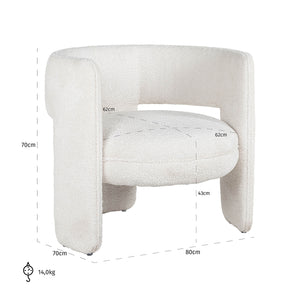 Lounge Chair Lima Sheep White (sheep 02 White)