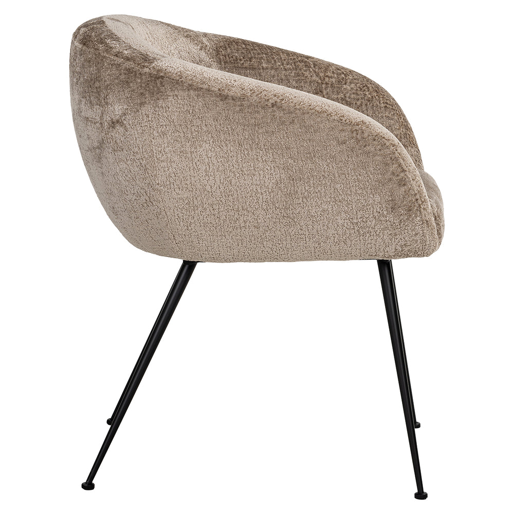 Chair Ruby taupe chenille (Bergen 104 taupe chenille)