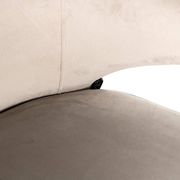 Swivel Chair Milly Khaki Velvet (fusion Cream 02)
