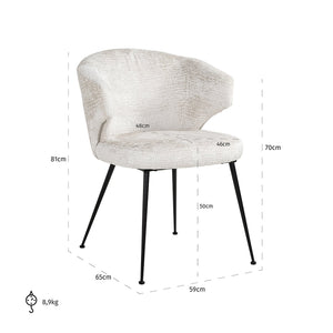 Chair Xandra Cream Fusion (fusion Cream 02)