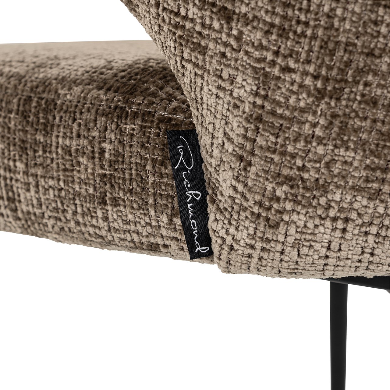 Chair Xandra stone chenille fire retardant (Niagara 104 Stone Chenille)- Richmond Interiors