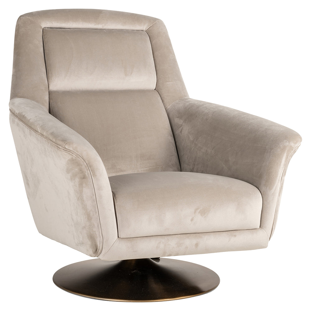 Swivel chair Nora khaki velvet (Quartz Khaki 903)