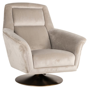 Swivel chair Nora khaki velvet (Quartz Khaki 903)