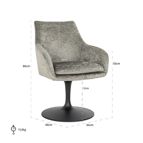 Swivel Chair Marlon Thyme Fusion (fusion Thyme 206)