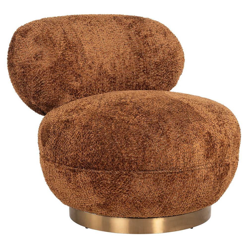 Swivel lounge chair Jace Lovely cinnamon (Be Lovely 603 Cinnamon)