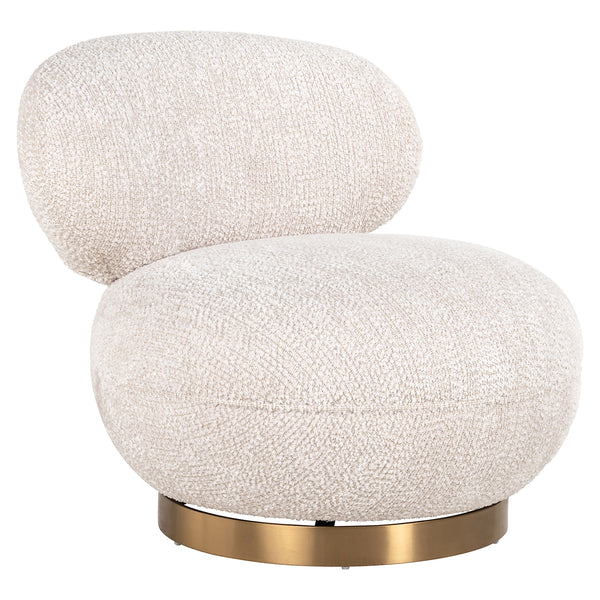 Swivel lounge chair Jace lovely cream (Be Lovely 11 Cream)