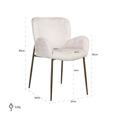 Chair Amber cream fusion fire retardant (FR-Fusion 02 Cream)- Richmond Interiors