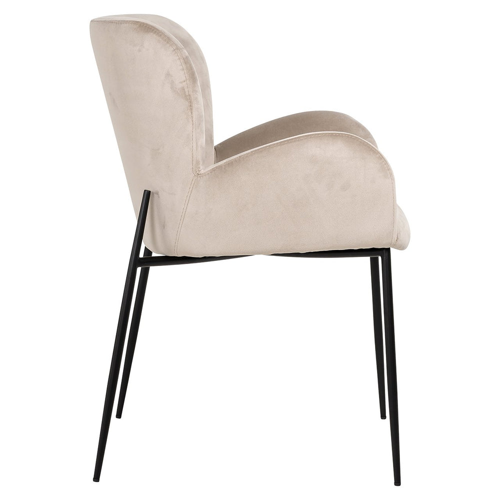 Chair Amber khaki velvet fire retardant (FR-Quartz 903 Khaki)