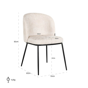Chair Elvi Beige Chenille Fire Retardant (niagara 902 Beige) – Richmond Interiors